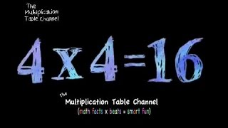 Multiplication Table 4 Song and Video Flash Cards [upl. by Amles]