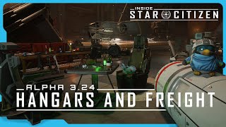 Inside Star Citizen Alpha 324  Hangars and Freight [upl. by Warring]