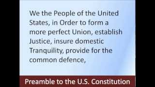 Preamble to the US Constitution  Hear and Read the Full Text [upl. by Brick]