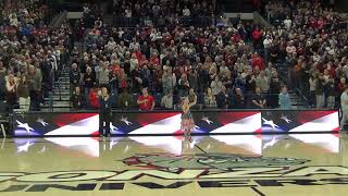 8 Year Old Kinsley Murray National Anthem at Gonzaga Mens 1624 [upl. by Oam]