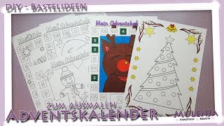 DIY  Adventskalender zum ausmalen [upl. by Vinna]