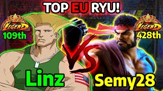 🔥STREET FIGHTER 6 ➥ Linz GUILE ガイル VS Semy28 RYU リュウ LEGENDMASTER RANKS🔥 [upl. by Ilellan]