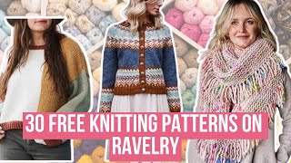 30 FREE Knitting patterns on Ravelry knittingpattern [upl. by Karas]