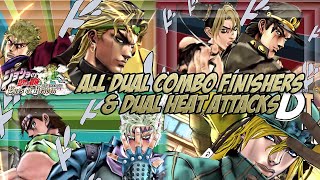 JoJos Bizarre Adventure Eyes of Heaven  All Dual Combo Finishers amp Dual Heat Attacks Eng Subs [upl. by Odraode]