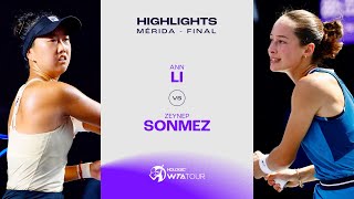 Ann Li vs Zeynep Sonmez  2024 Mérida Final  WTA Match Highlights [upl. by Airegin]