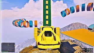 GTA 5 Sky Waterslide  Panto Parkour race challenge online gta parkourraces gta5rp [upl. by Nwahser903]