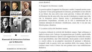 IL SABATO DEL VILLAGGIO di Giacomo Leopardi  ANALISI COMPLETA [upl. by Amandie]