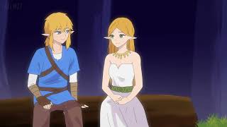 Link x Zelda “Comforting Whispers” part 1  Friday Night Funkin’ VS Zelda BOTW Animation [upl. by Jeunesse545]