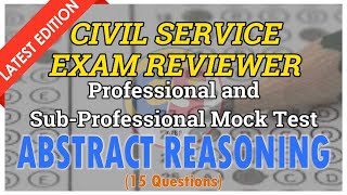 ABSTRACT REASONING MOCK TEST  CIVIL SERVICE EXAM REVIEWER Professional amp Sub Professional 2025 2026 [upl. by Azer275]