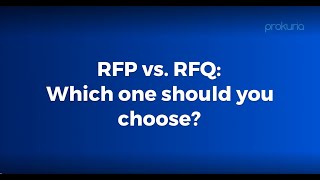 RFP vs RFQ Which one should you choose [upl. by Anoirb]