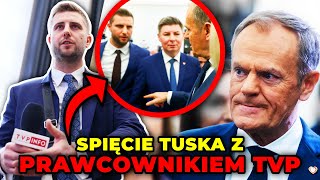 Tusk spiął się w Sejmie z pracownikiem TVP Kłeczek dostał lekcję dobrych manier [upl. by Hassadah]