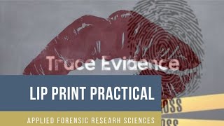 Lip Print Practical Cheiloscopy forensic forensicscience afrs [upl. by Itak678]