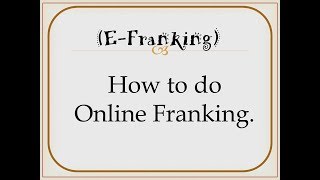 Online Franking [upl. by Hnao162]