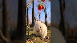 Make a strawberry tree for the little rabbit May you be happy and worryfree Cute pet debut pl [upl. by Nocam]