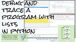 Debug and trace lists in Python Problem Solving with Python Ch 6 Debug [upl. by Tolmann]