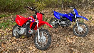 2023 Honda CRF 110 VS Yamaha TTR110 Price Increase worth it Side By Side Comparison Review [upl. by Karin]