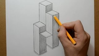 How to Draw Skyscrapers Optical Illusion [upl. by Adleremse152]