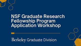 NSF Graduate Research Fellowship Program NSF GRFP Application Workshop [upl. by Odie]