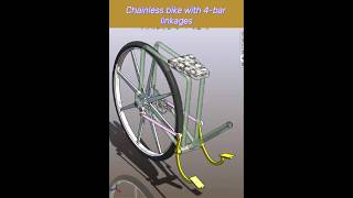 Chainless bike with 4bar linkages [upl. by Opaline]