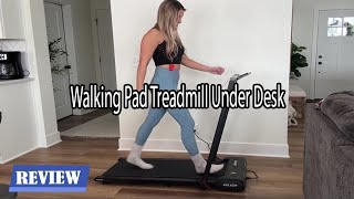 AKLUER 2 IN 1 Foldable Treadmill for Home Review  This is a great walking pad [upl. by Anaimad]