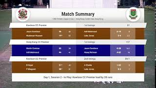 CHK Premier League 2Day  Hancock Shield  HKCC vs KCC  Day 1 [upl. by Animar]