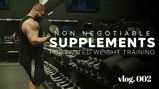 My Daily Supplement Routine  Fasted Weight Training  Training Vlog 002 [upl. by Nanaek]