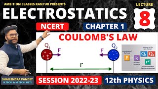 ⭕ 8COULOMBS LAW 🔥 FORCE BETWEEN CHARGES ⚫ ELECTROSTATICS 🔵 PHYSICS 12 CBSEISC [upl. by Marchelle]