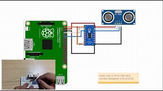 Measuring Distance using Raspberry Pi Ultrasonic Sensor and 8 channel Logic Level Shifter [upl. by Eelesor]