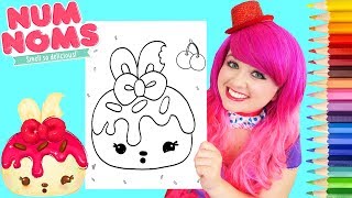 Coloring Num Noms Cheery Cherie Coloring Book Page Prismacolor Pencils  KiMMi THE CLOWN [upl. by Dnomyad]