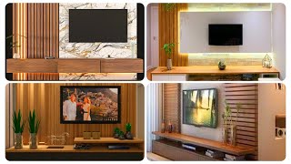 Wood Slat Tv Wall Panel Design for Living Room Decor  Tv Accent Wall  Tv Unit Design  Tv Stand [upl. by Alecia17]