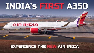 Brand New Air India Airbus A350s Inaugural Flight  Mumbai Airport  Plane Spotting 4K [upl. by Yelkreb400]