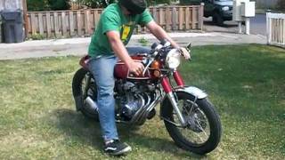 1972 CB350 Four Custom Cafe Racer [upl. by Nnairrek]