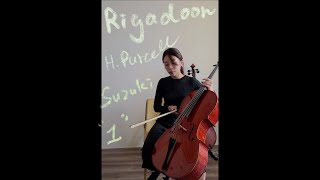 Rigadoon by HPurcell Suzuki cello book 1 No13 [upl. by Nafis552]