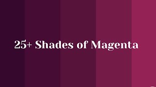 25 Shades of Magenta Color with Name [upl. by Conners]