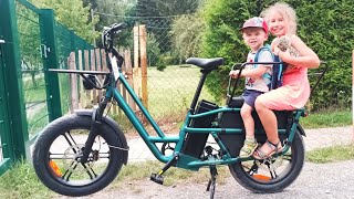 Mit dem Fiido T2 Longtail ELastenfahrrad Kinder transportieren [upl. by Ihsakat131]