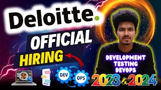 Deloitte off campus drive 2023 amp 2024  deloitte hiring 2024  Sharmilan Vipokan [upl. by Tteragram]