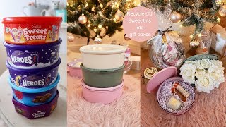 Recycle plastic sweet tins into giftstorage boxes [upl. by Hovey]