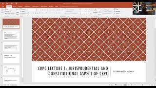 CrPC lecture 1 Jurisprudential and constitutional aspect of CrPC [upl. by Eveineg]