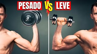 Peso Leve vs Pesado Qual é melhor para Construir Musculos baseado na ciência  CORPO HIPERTROFIADO [upl. by Kiri817]