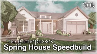 Bloxburg  Spring House Speedbuild no gamepasses  exterior [upl. by Nyasuh]