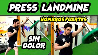 Landmine Press Consigue un Hombro fuerte y sin dolor con el Landmine Press ✅ English subtitle [upl. by Puglia328]