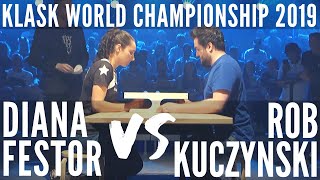 KLASK World Championship 2019 Diana Festor GER vs Rob Kuczynski UK [upl. by Jerol481]