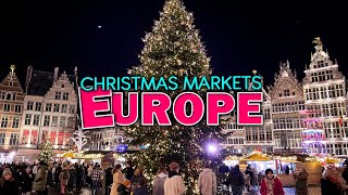 BEST CHRISTMAS MARKETS EUROPE in Germany Belgium Scotland and the Netherlands [upl. by Atsillak]