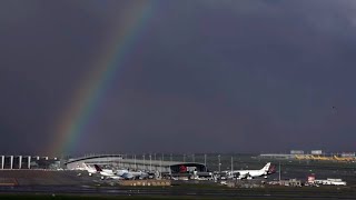 Brussels Airport with its typical showers of March 2024 [upl. by Filippo]