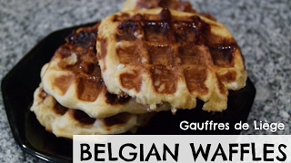 BELGIAN WAFFLES RECIPE  GAUFFRES DE LIÈGE  EMS BAKING [upl. by Eugenle664]