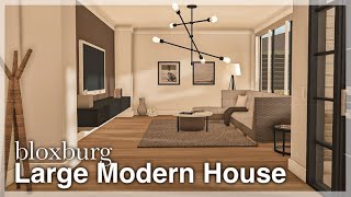 Bloxburg  Large Modern House Speedbuild interior  full tour [upl. by Anuaf]