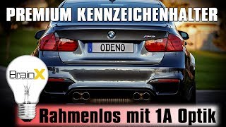 Rahmenlose Kennzeichenhalter mit Power Klett Montage und Test  Nummernschild wechseln [upl. by Atiuqrahs]