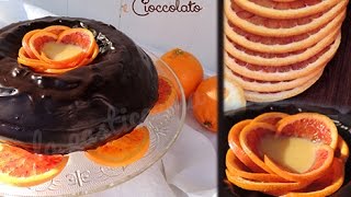 Ciambella con crema all arancia e cioccolato [upl. by Ludlew]