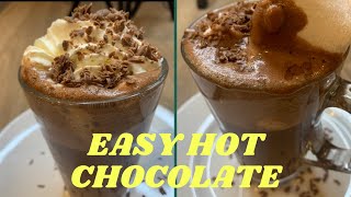 HOME MADE CREAMY HOT CHOCOLATE  LUXURY HOT CHOCOLATE RECIPE [upl. by Asina985]