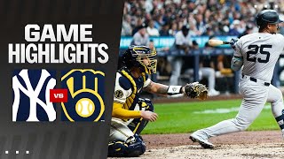 Yankees vs Brewers Game Highlights 42724  MLB Highlights [upl. by Varney969]